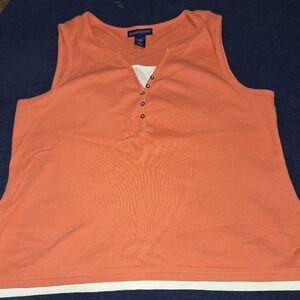 Karen Scott Tank Top Large Coral